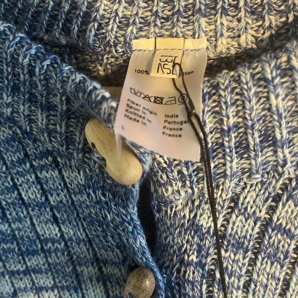 NWT Baserange Drip Cardigan Blue Melange L - Picture 6 of 6